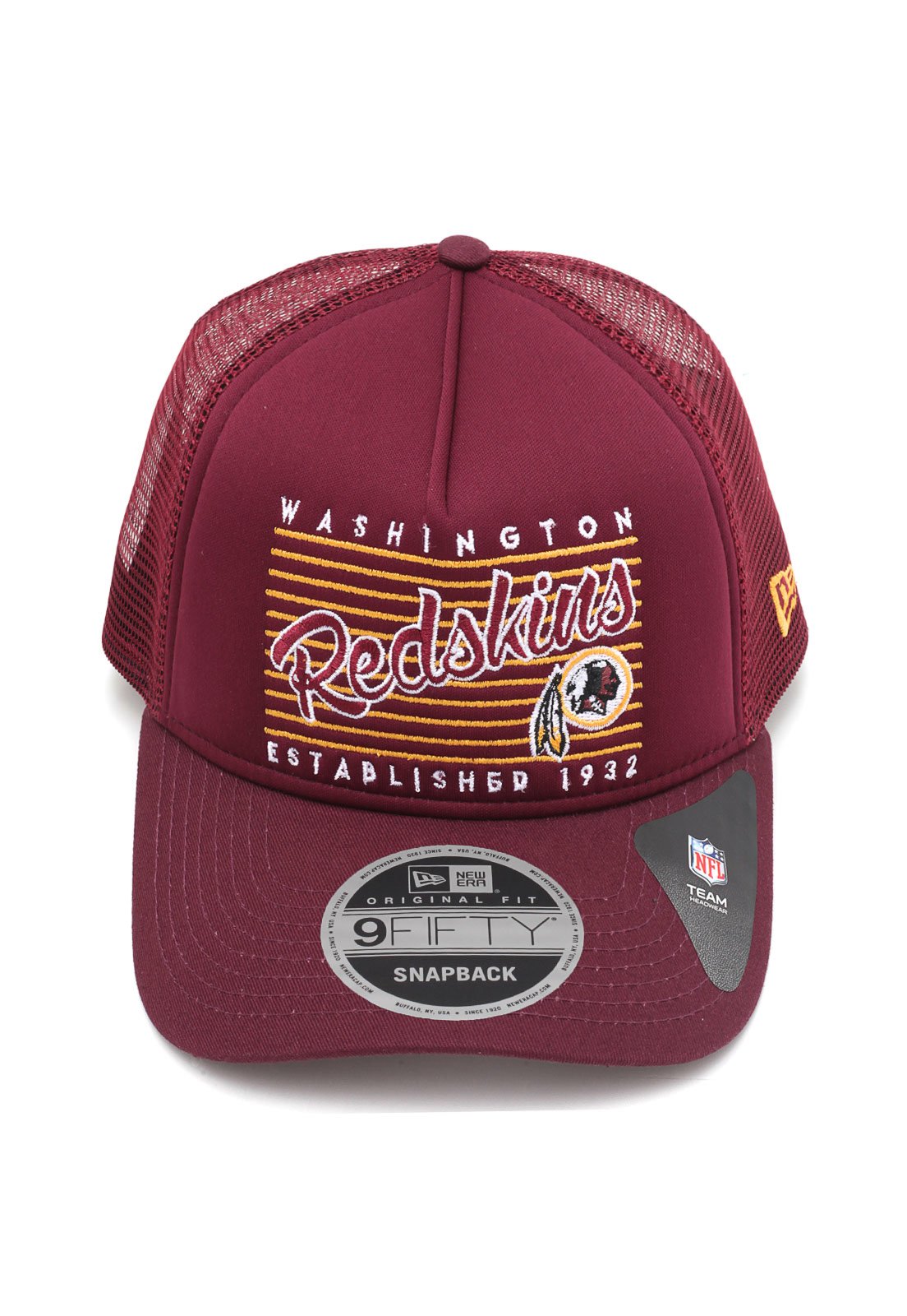 Boné New Era NFL Washington Redskins Logo Vinho - FutFanatics