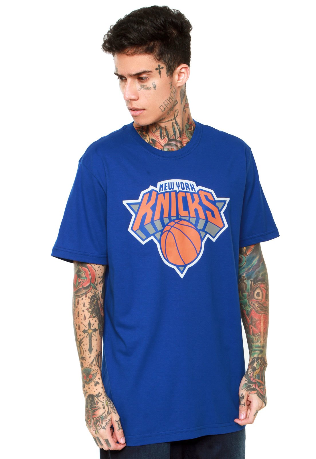 Camiseta New Era Logo New York Knicks Azul - Compre Agora