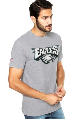 Camiseta Philadelphia Eagles Personalizada Nfl Tshirt Cinza