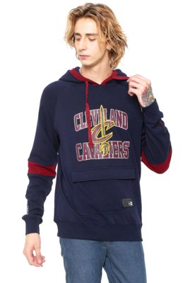 Moletom Flanelado Fechado New Era Cleveland Cavaliers Azul-marinho Menor preço em Moletom Flanelado Fechado New Era Cleveland Cavaliers Azul-marinho