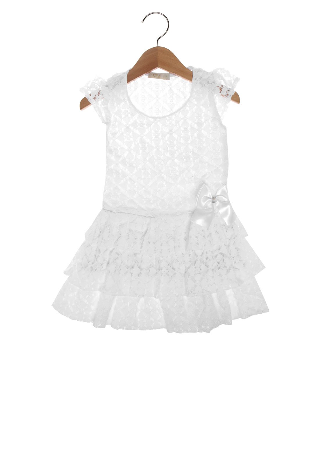 vestido branco infantil renda