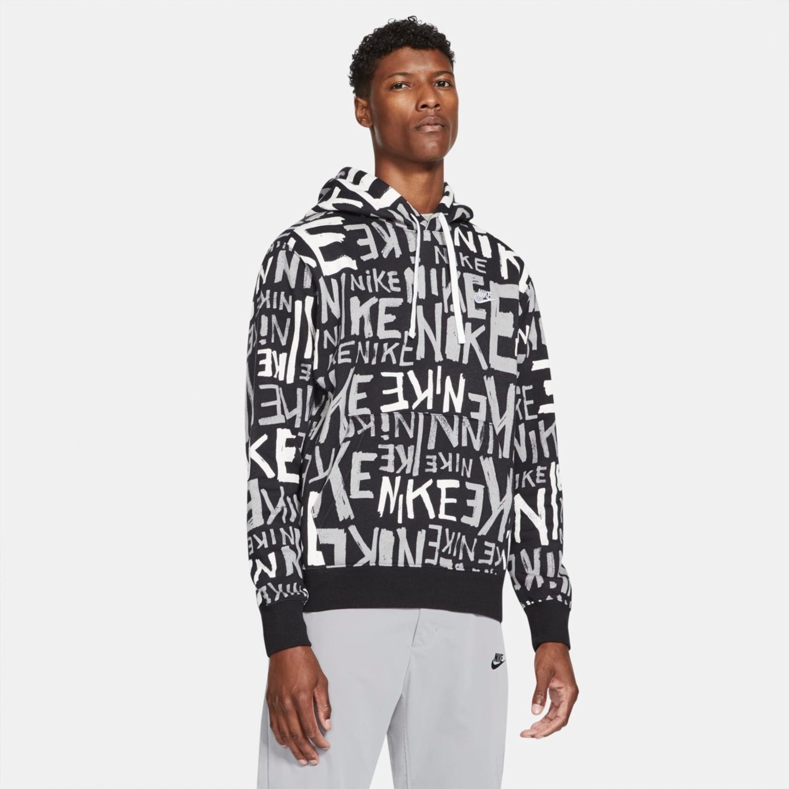 blusão nike sportswear fleece print graphic feminino