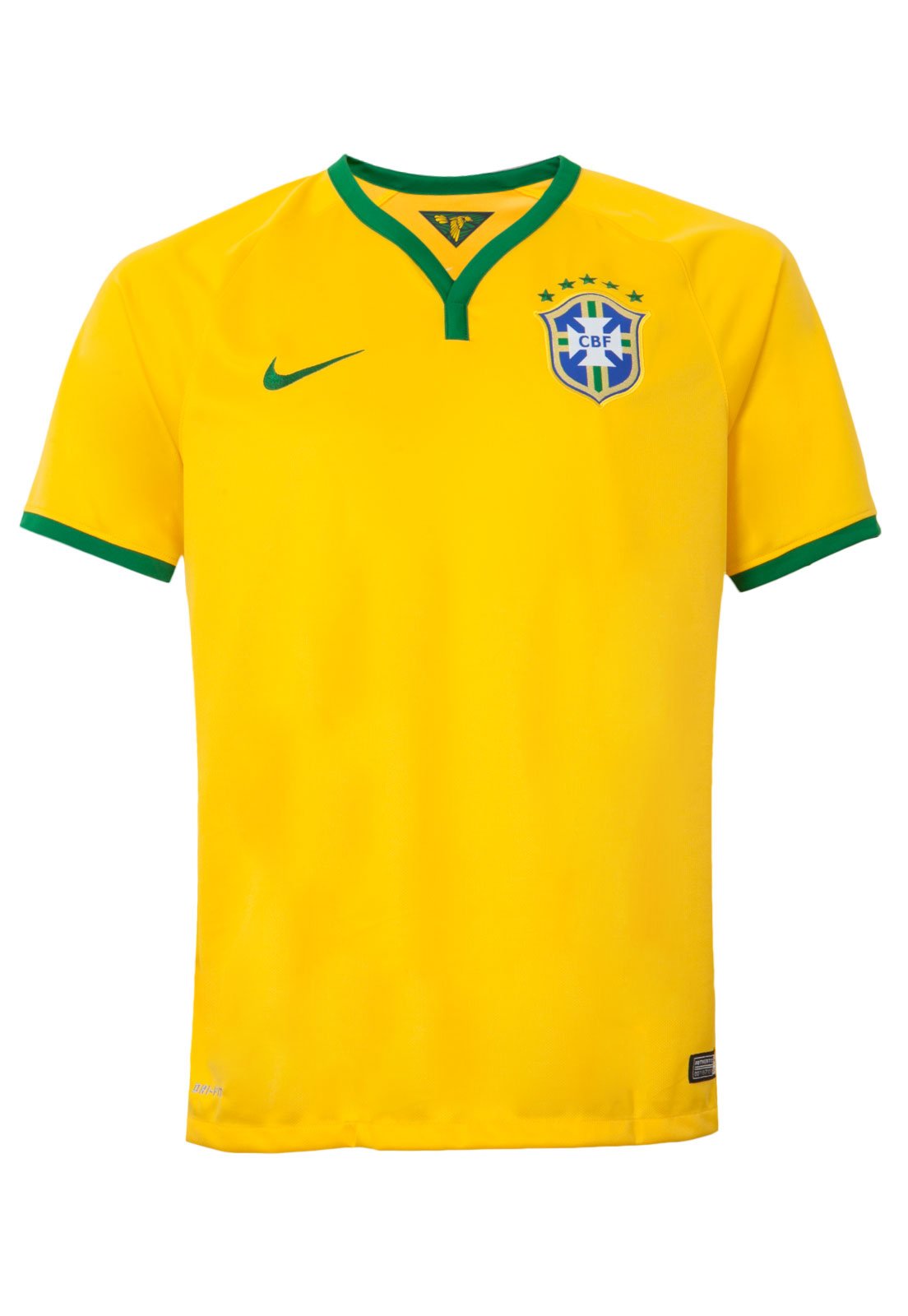 Camiseta Masculina Amarela da Seleção Brasileira Polo Torcedor Tamanho G  Cores Amarelo