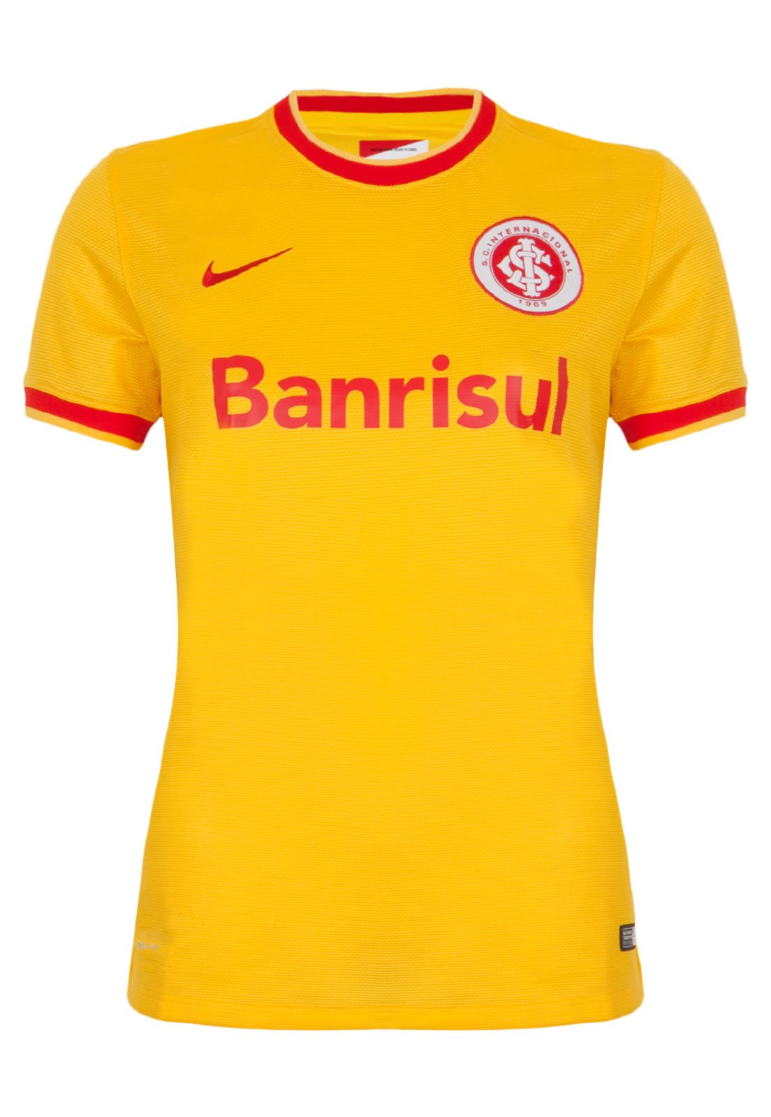 Camisa Feminina Internacional Oficial Nike 2014 Amarela - Zafielo