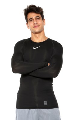 Menor preço em Camiseta Nike Top Ls Comp Preta