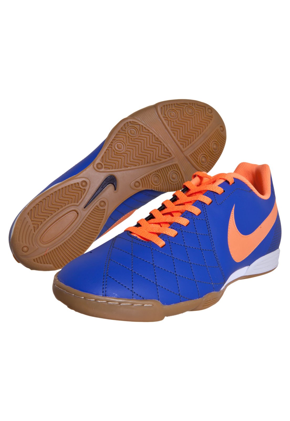 chuteira nike azul e laranja