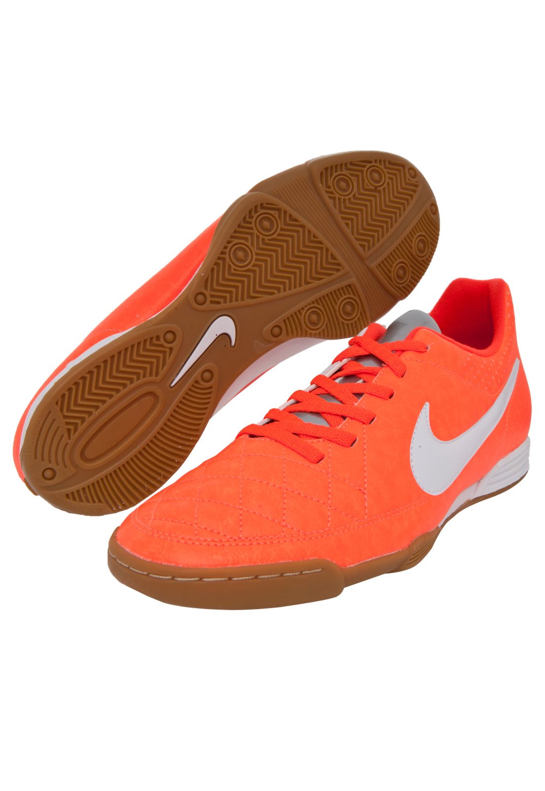 tenis futsal laranja