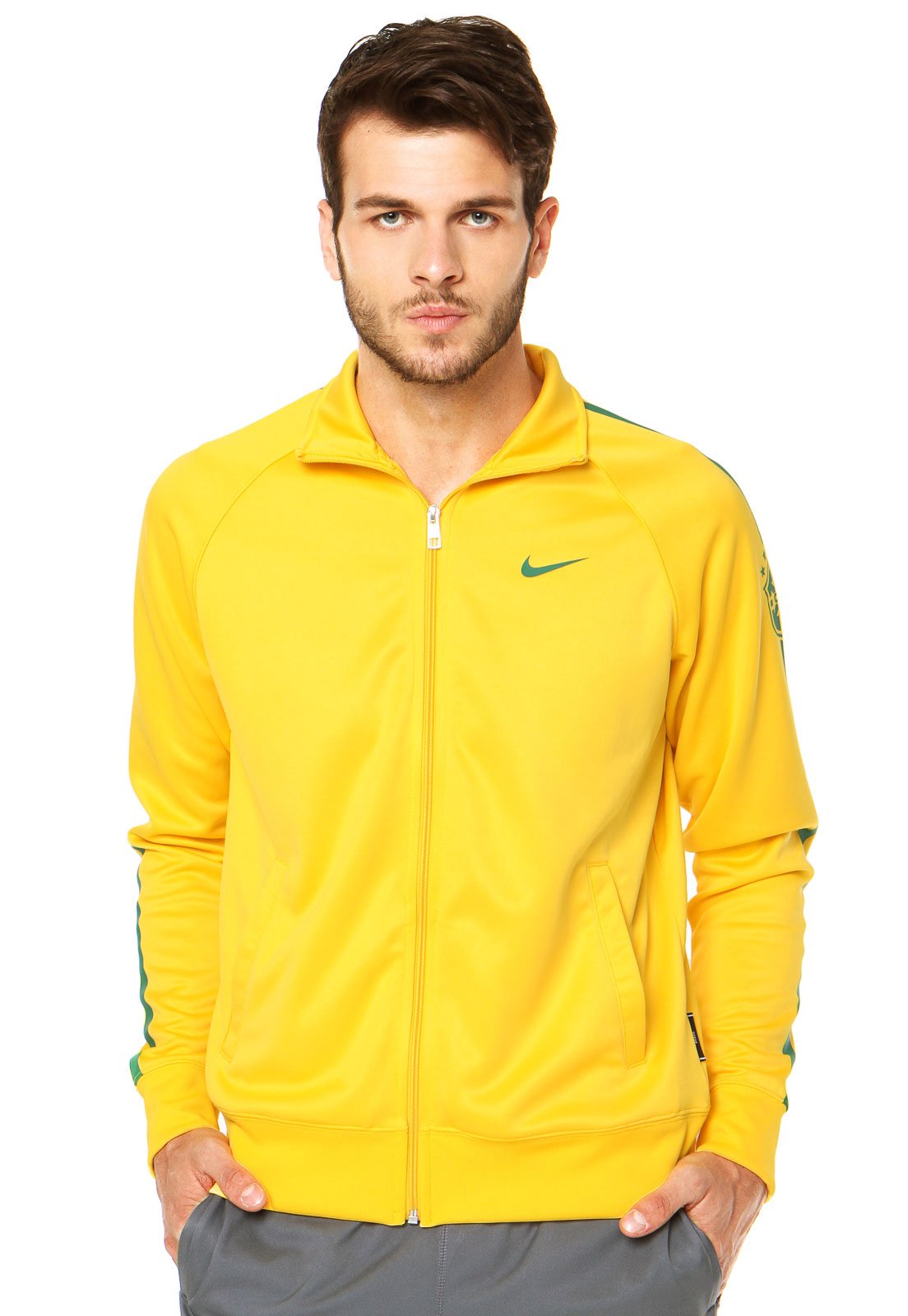 Jaqueta Nike CBF Core Trainer Amarela - Compre Agora