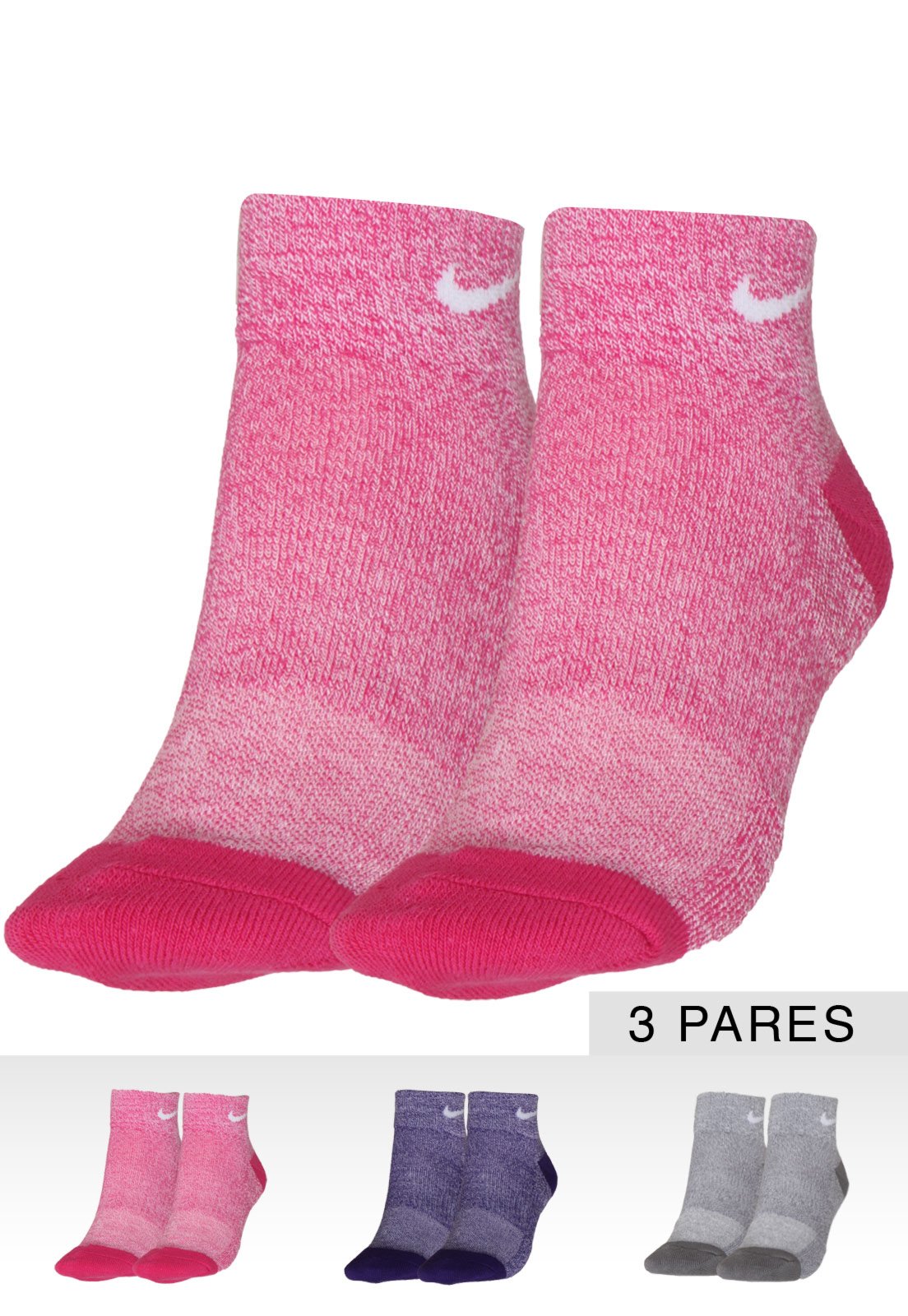 meia nike rosa