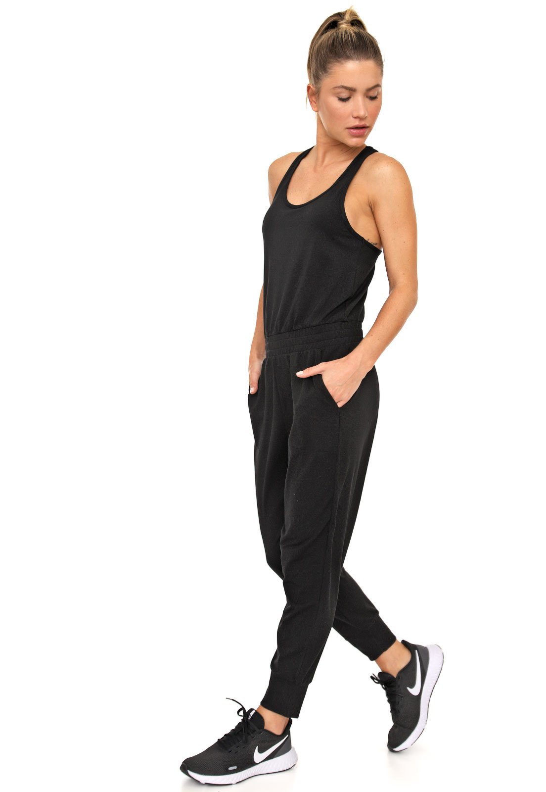 Macacão Nike Jogger Yoga 7/8 Jumpsuit Preto - Compre Agora