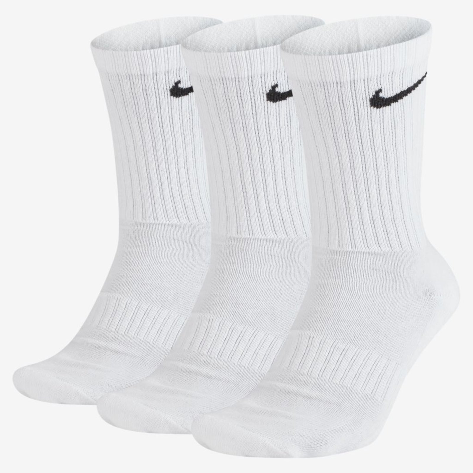 nike cushion crew socks white