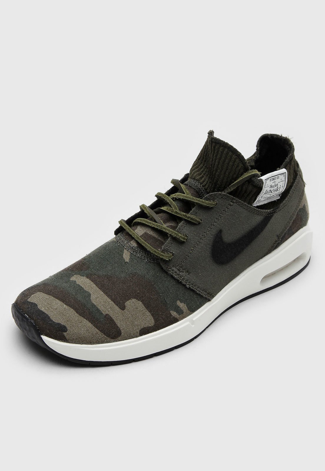 Nike sb janoski air max black & camo mesh skate shoes hotsell