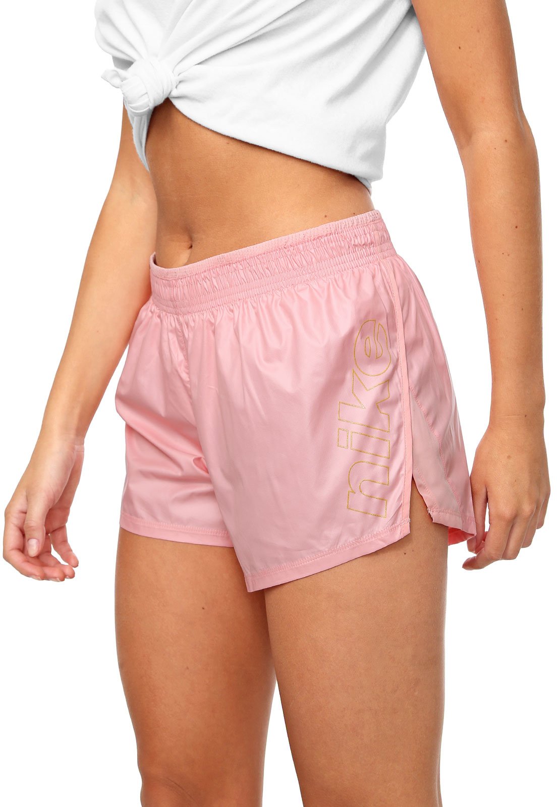 conjunto nike feminino short e top rosa