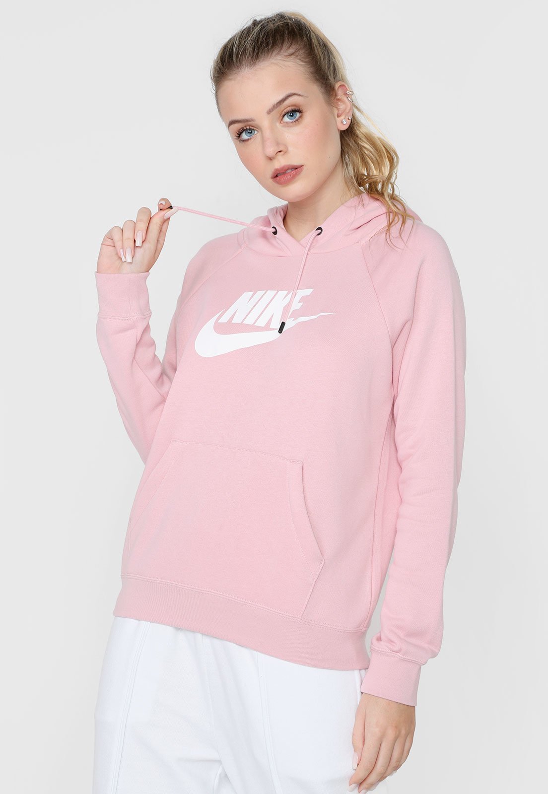 nike sportswear moletom com capuz pink