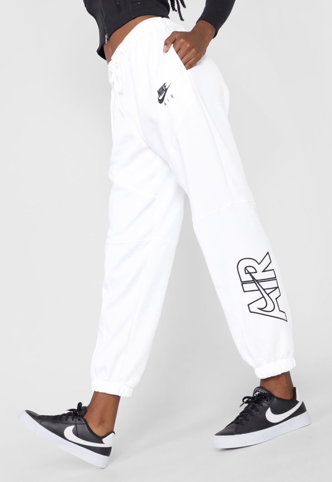 Calça de Moletom Nike Sportswear Jogger Air Flc Branca - Compre