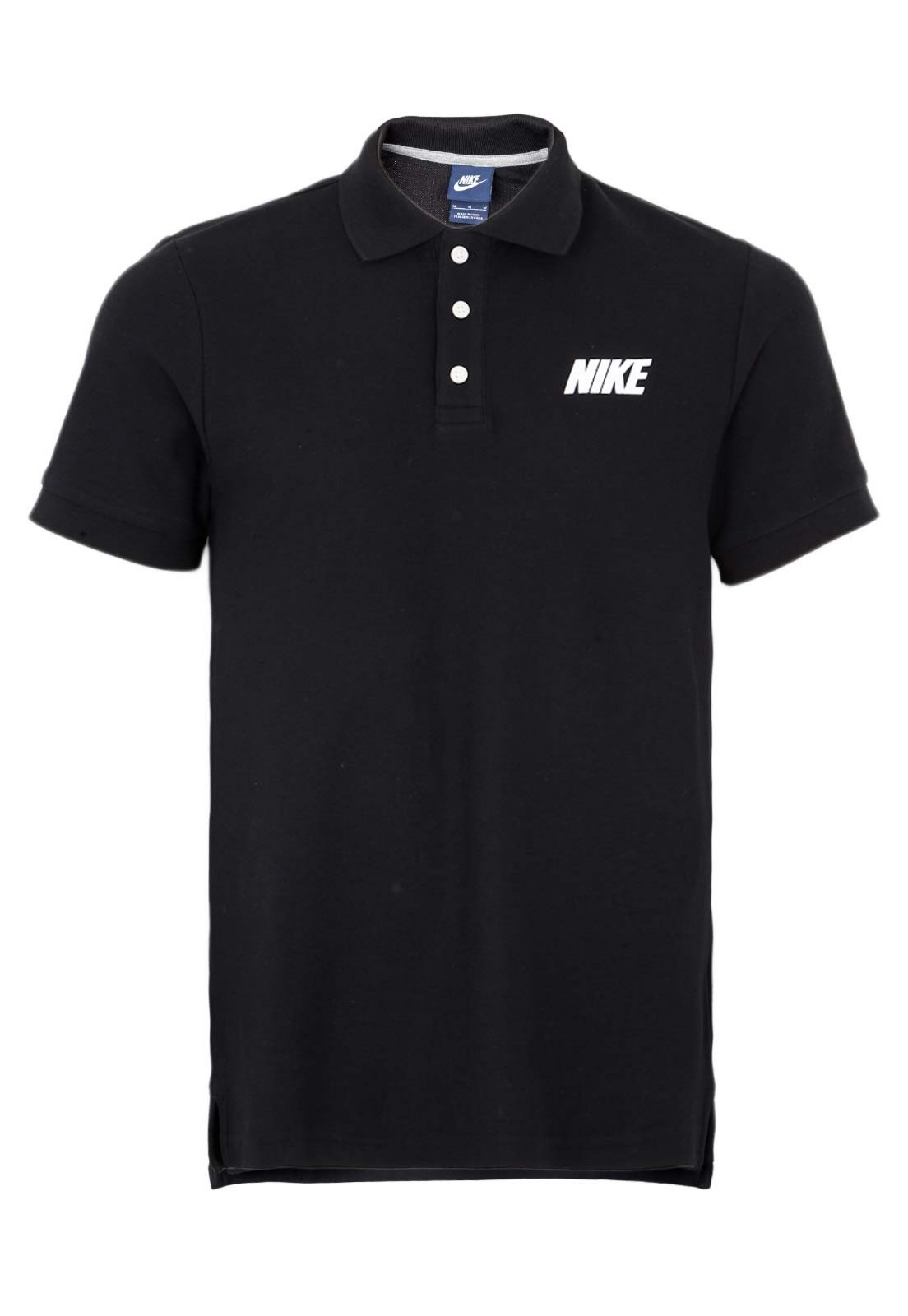 Polo sales preta nike