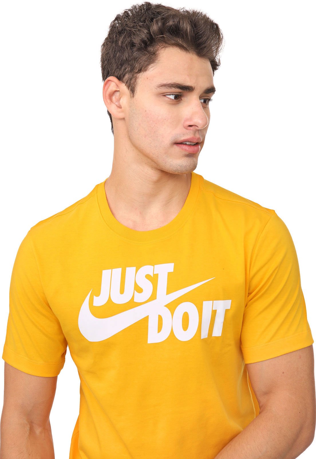 Camiseta Nike Sportswear Nsw Tee Just Do It Amarela - Compre Agora