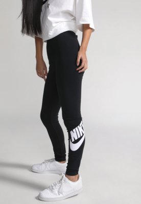 Nike Sportswear W NSW ESSNTL LGGNG FUTURA HW - Legging - black/white/noir 