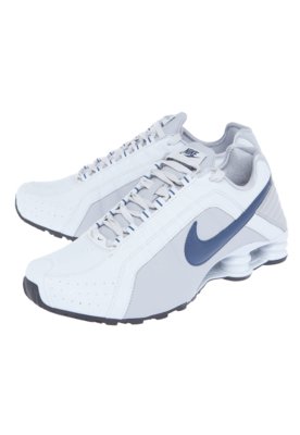 nike shox branco com cinza