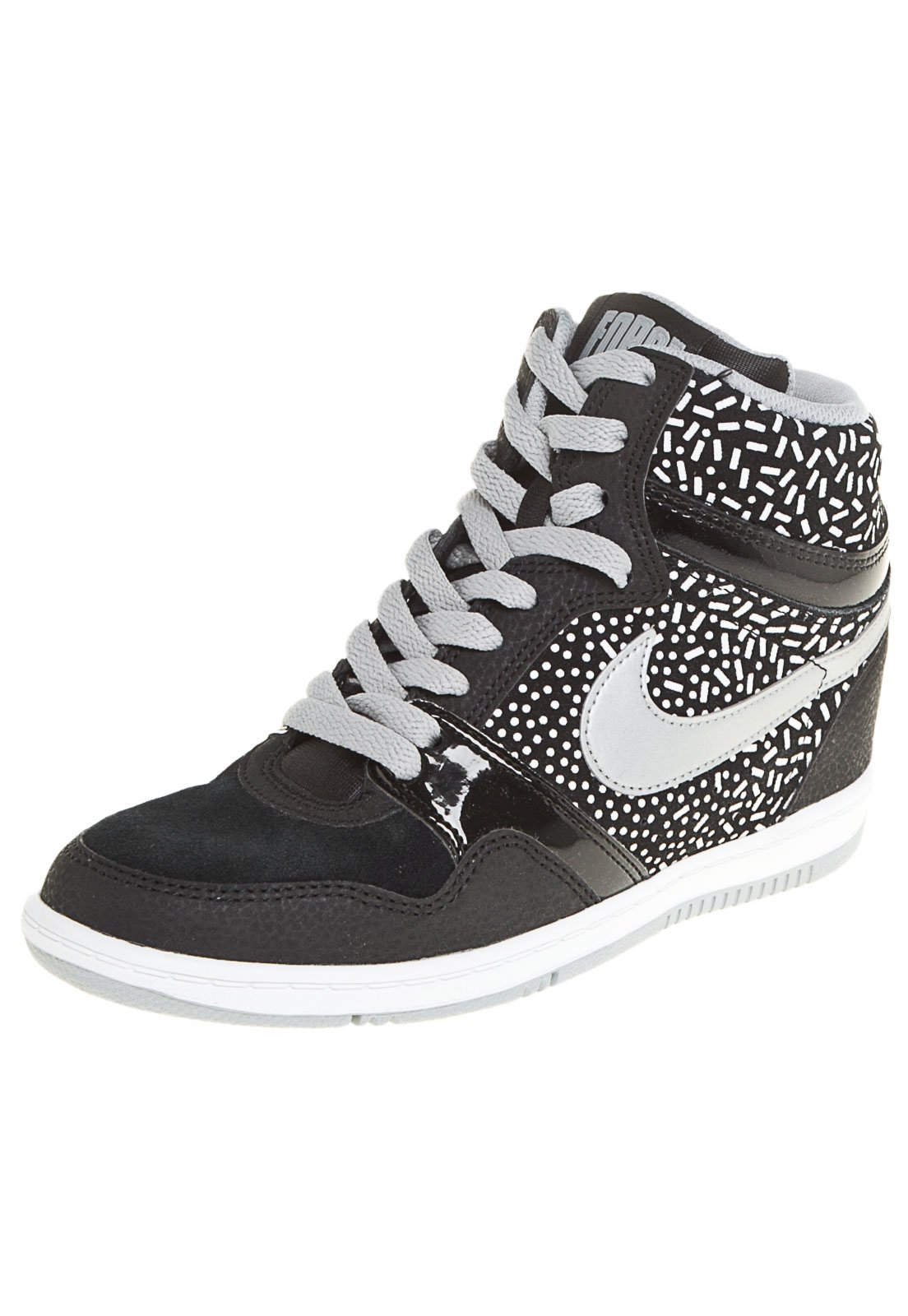 nike high cut shoes black