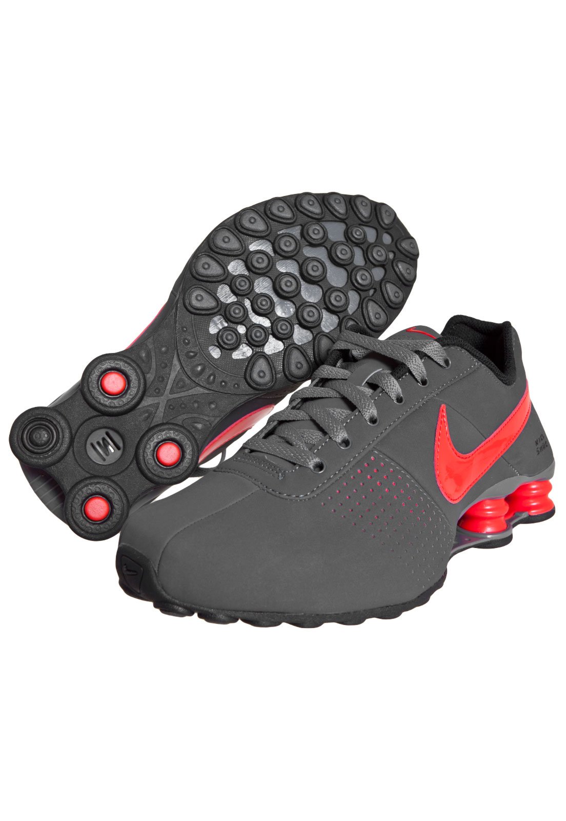 Nike shox cinza e vermelho orders