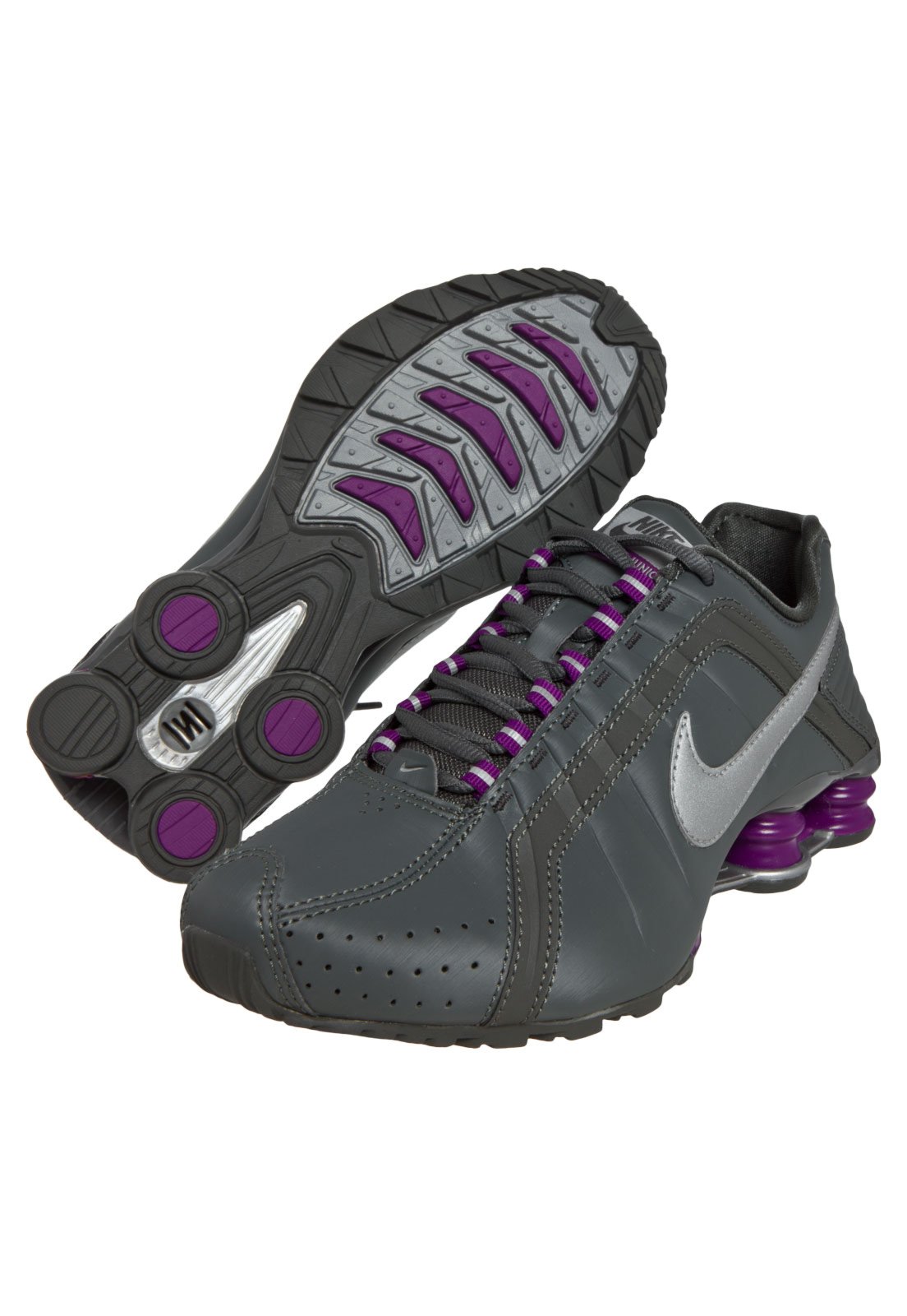 Nike shox cinza store feminino