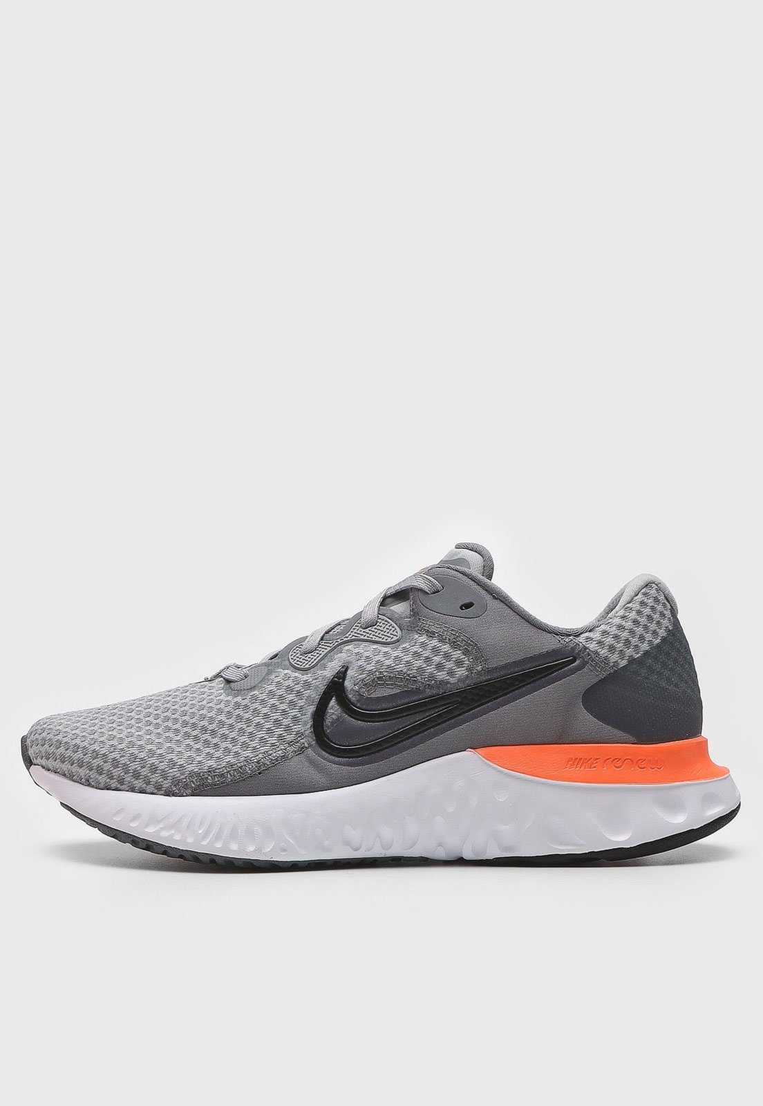 tenis nike cinza laranja