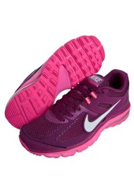 tenis nike rosa e roxo