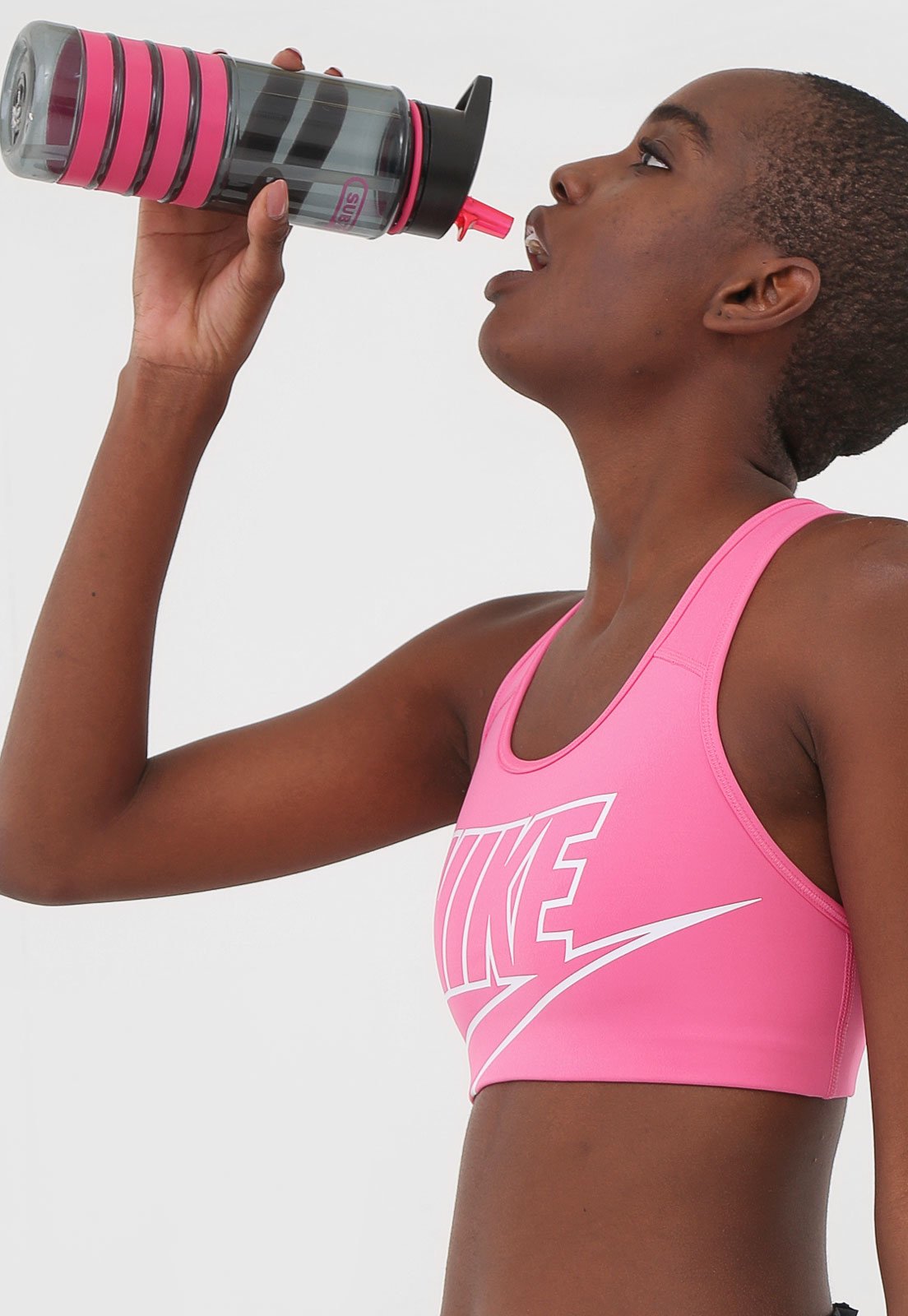 Top Nike Med Futura Bra Rosa - Compre Agora