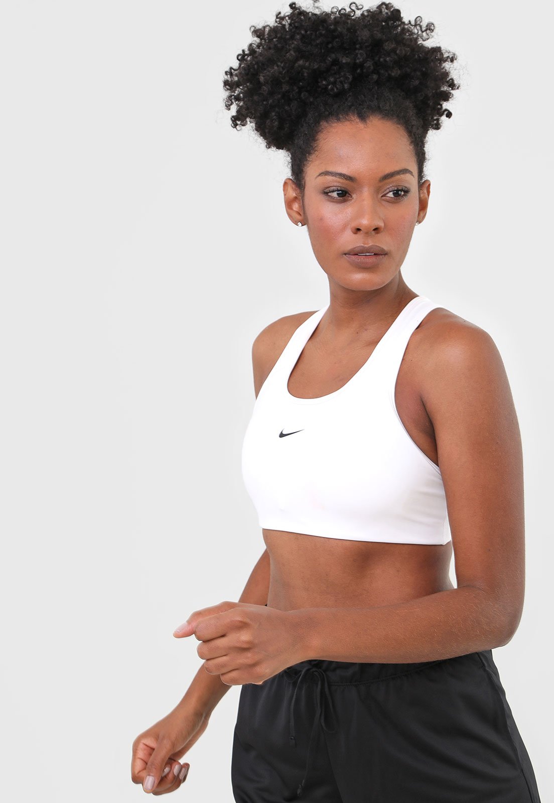 Top Nike Med Pad Bra Branco - Compre Agora