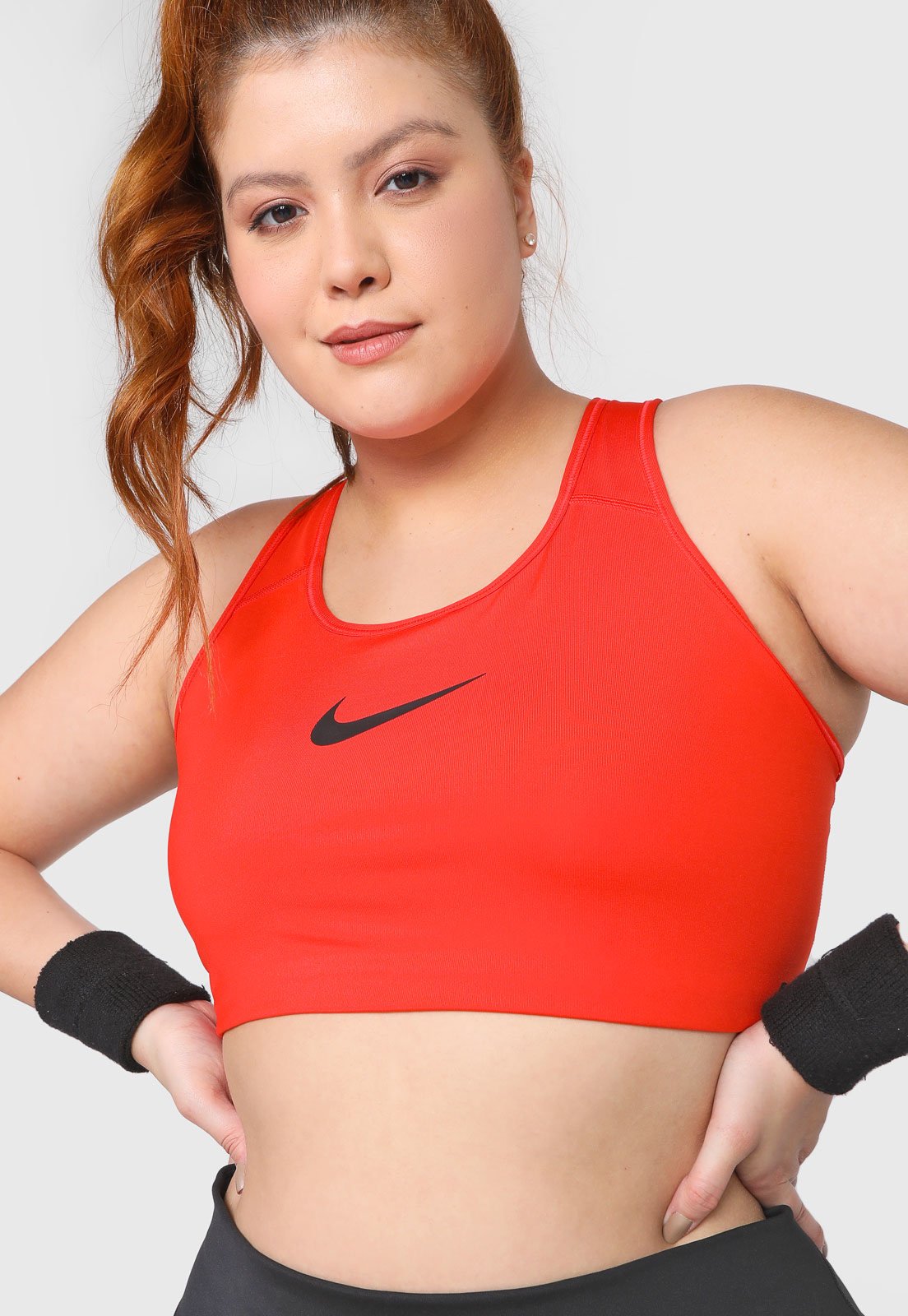 Top Nike Plus Size Swoosh Bra Vermelho - Compre Agora