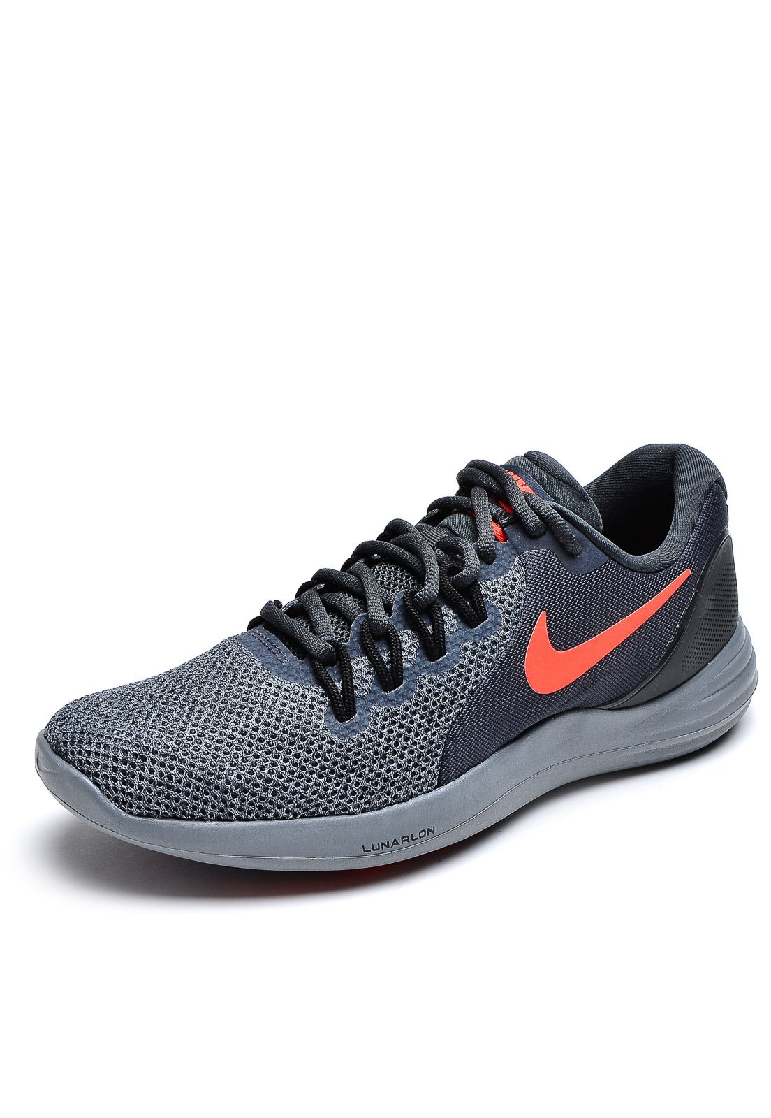 Tenis nike feminino deals cinza com laranja