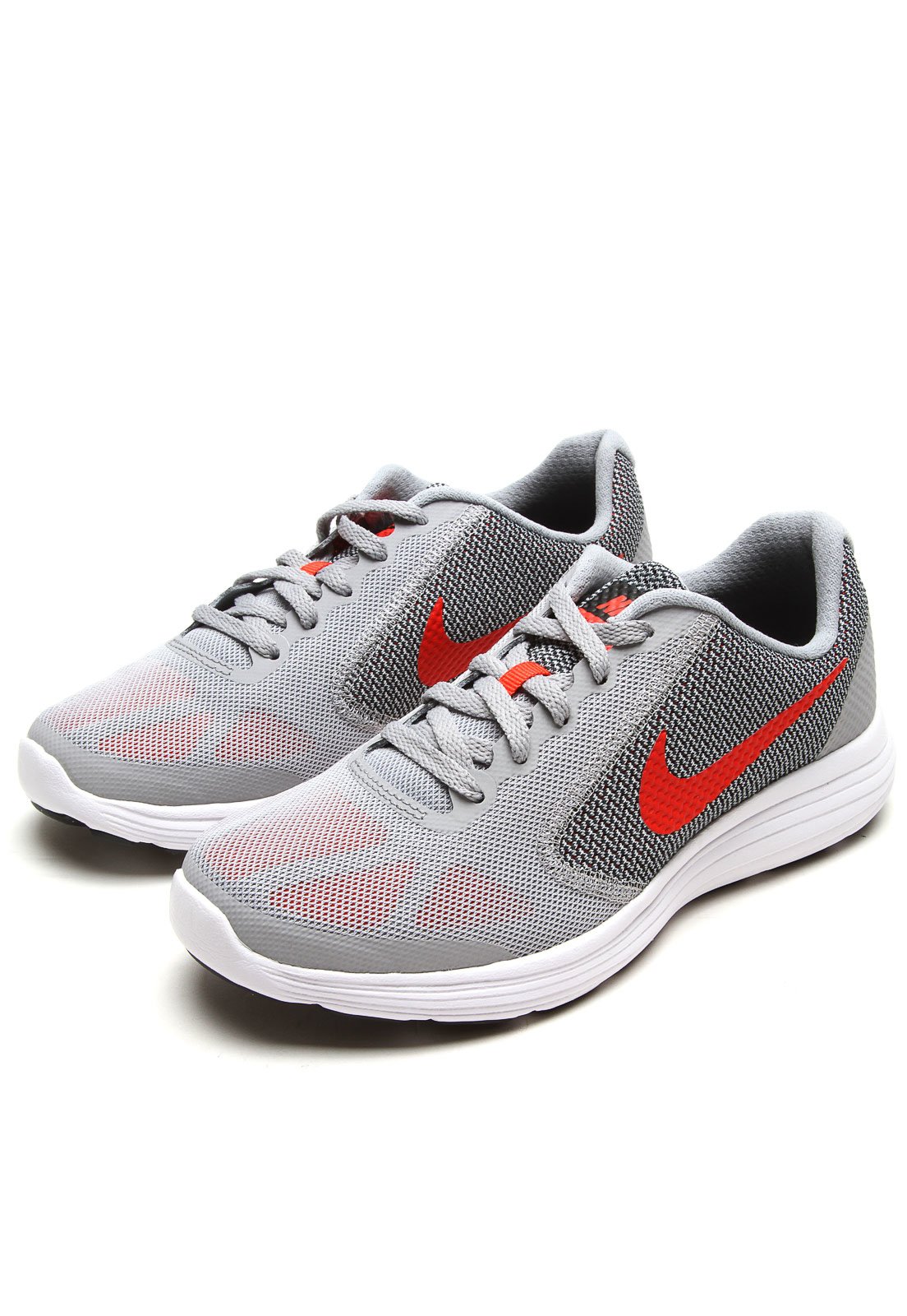 Nike cinza hot sale e vermelho