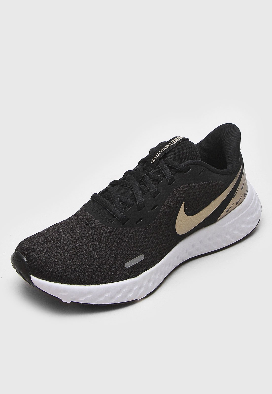 Tenis best sale preto dourado