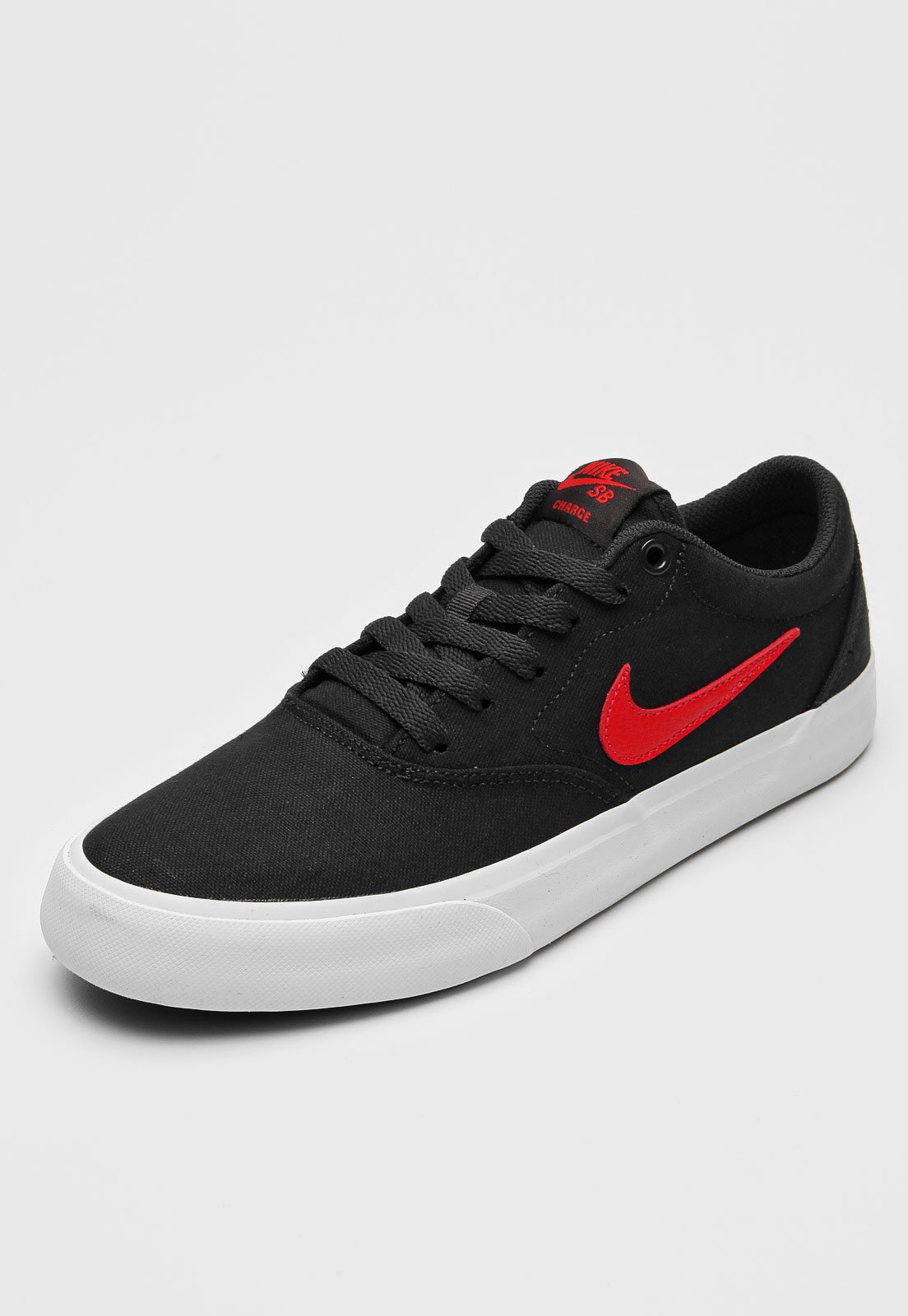 Nike sb chron slr hotsell black & red shoes