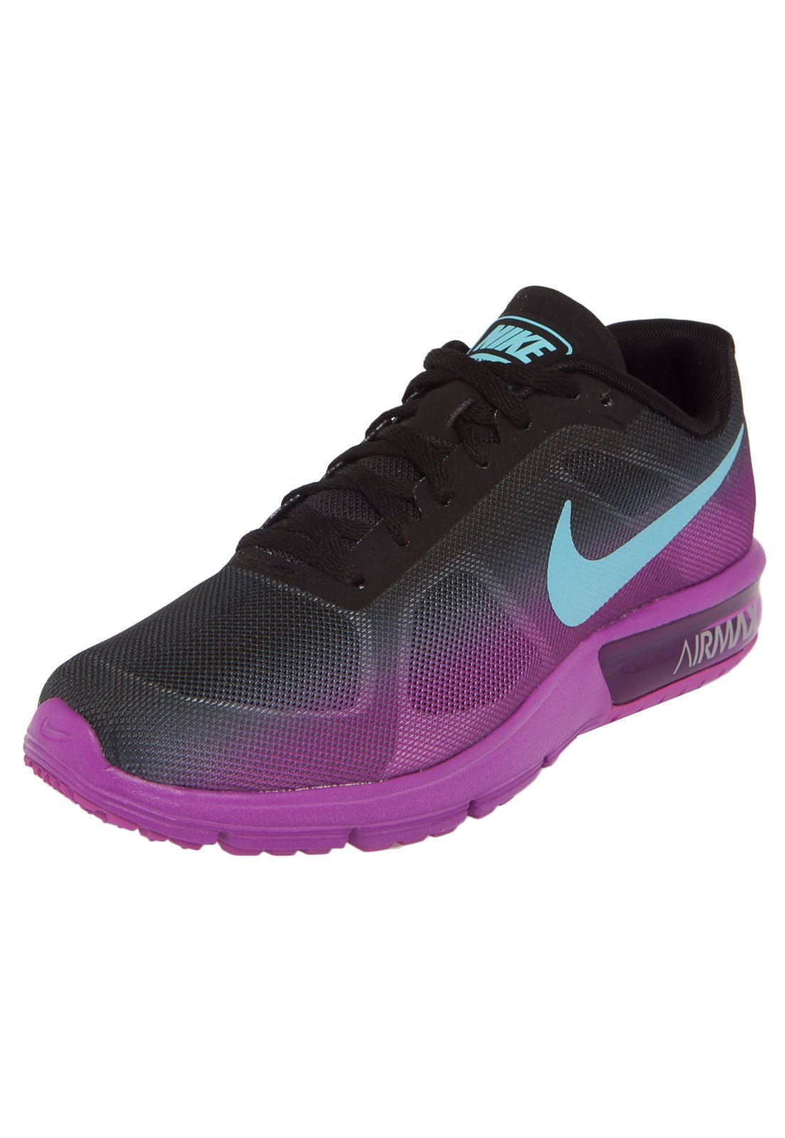 Nike air max roxo sales e preto