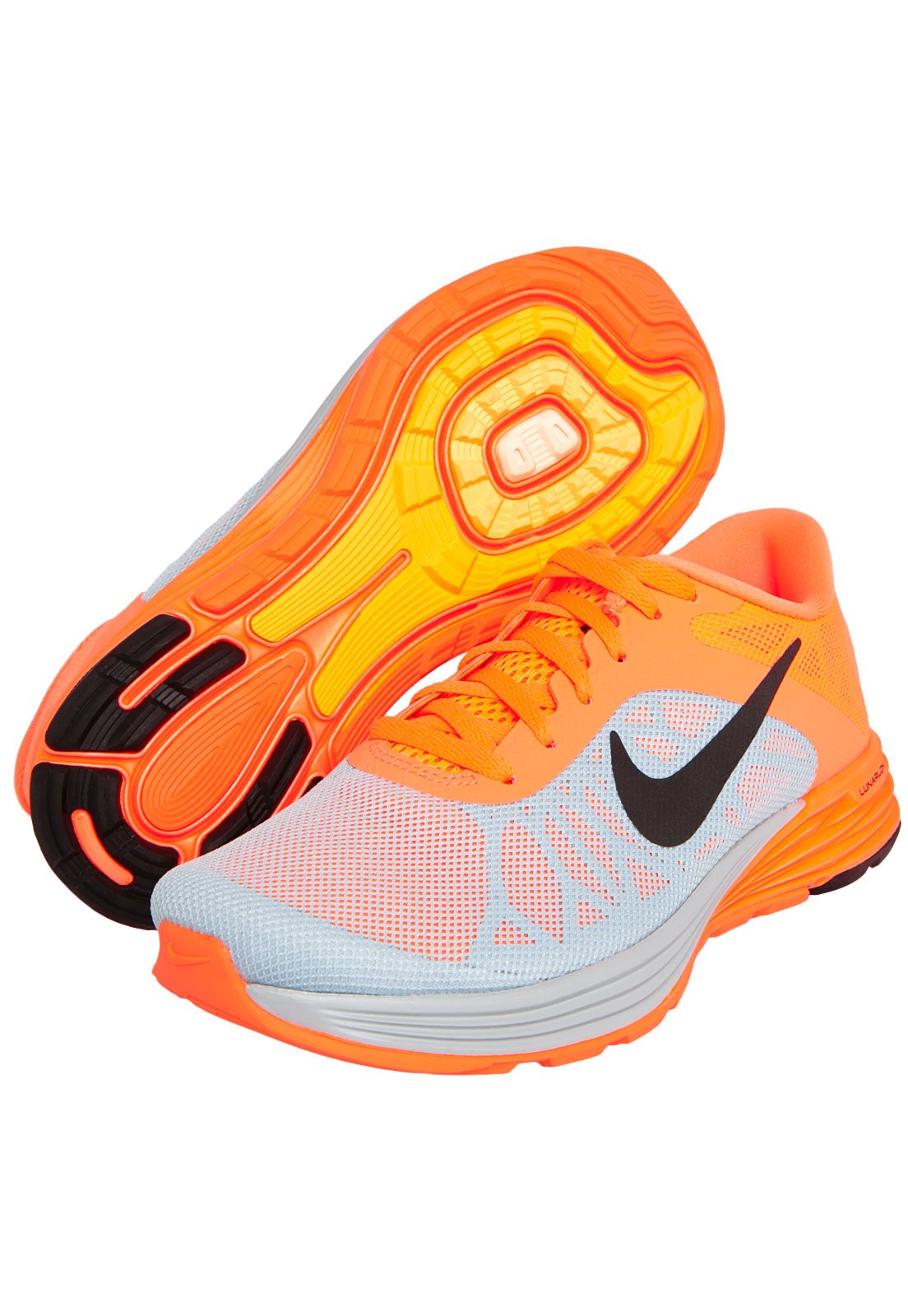 Tenis nike deals laranja neon