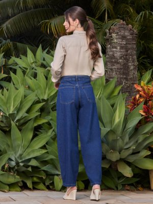 Calça Balloon Novah Store Jeans Azul