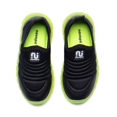 Tênis Infantil Novopé Termo LED Preto/Verde