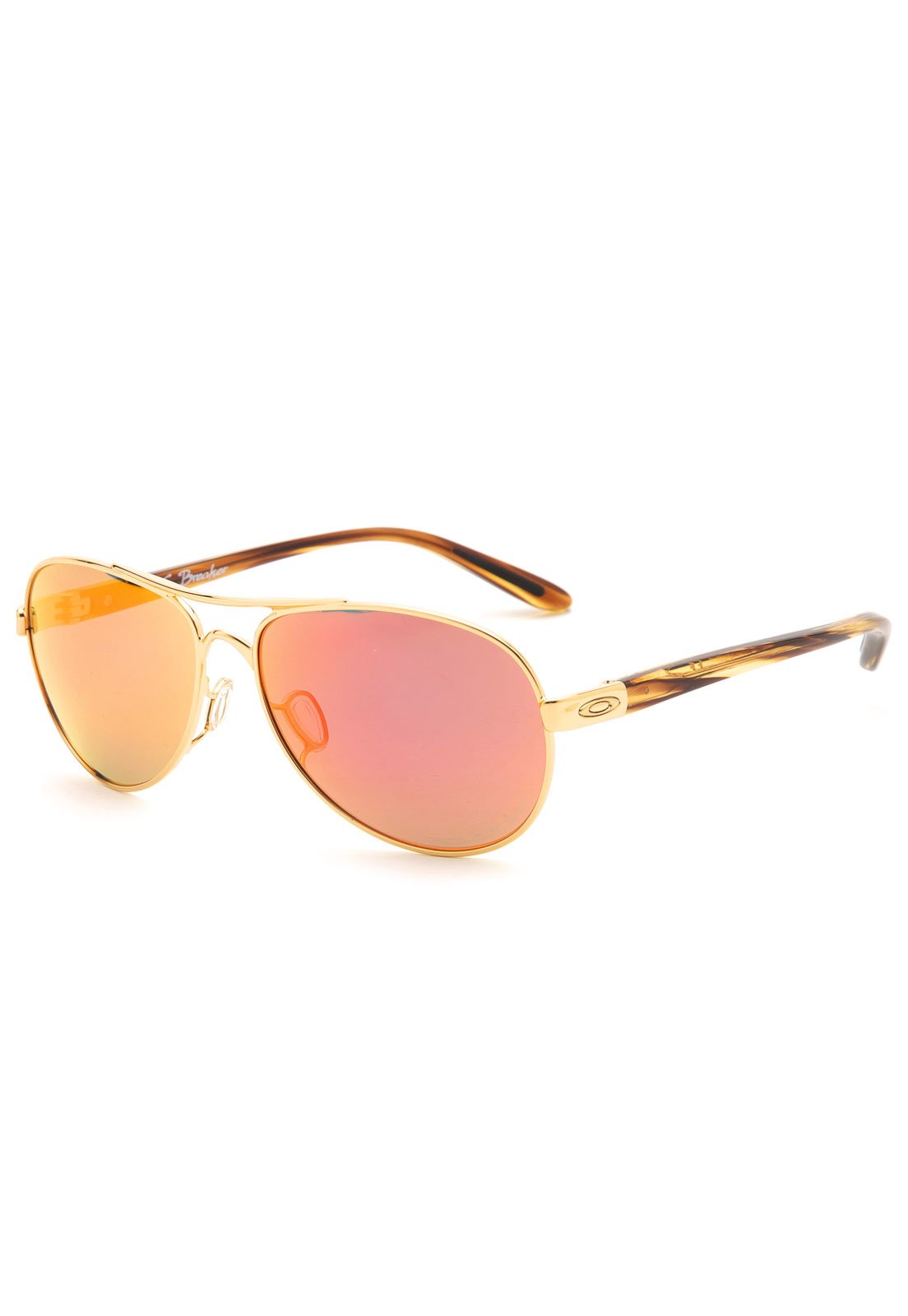 Óculos Oakley Tiebreaker Polished Gold/ruby Polarizado - Dourado