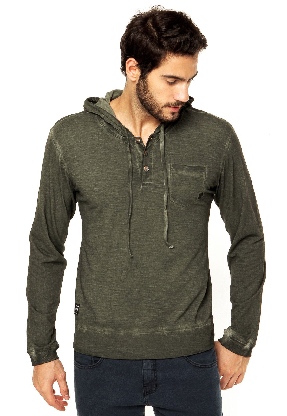 Camiseta MC Oakley Henley Hoodie Ls Sp Worn Olive - Compre Agora | Dafiti  Brasil