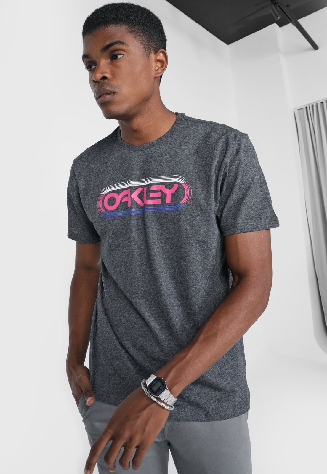 Camiseta Oakley Arcade Block Preta - Compre Agora