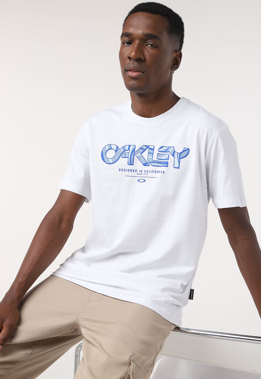 Camiseta Oakley Icon Masculina - Branco
