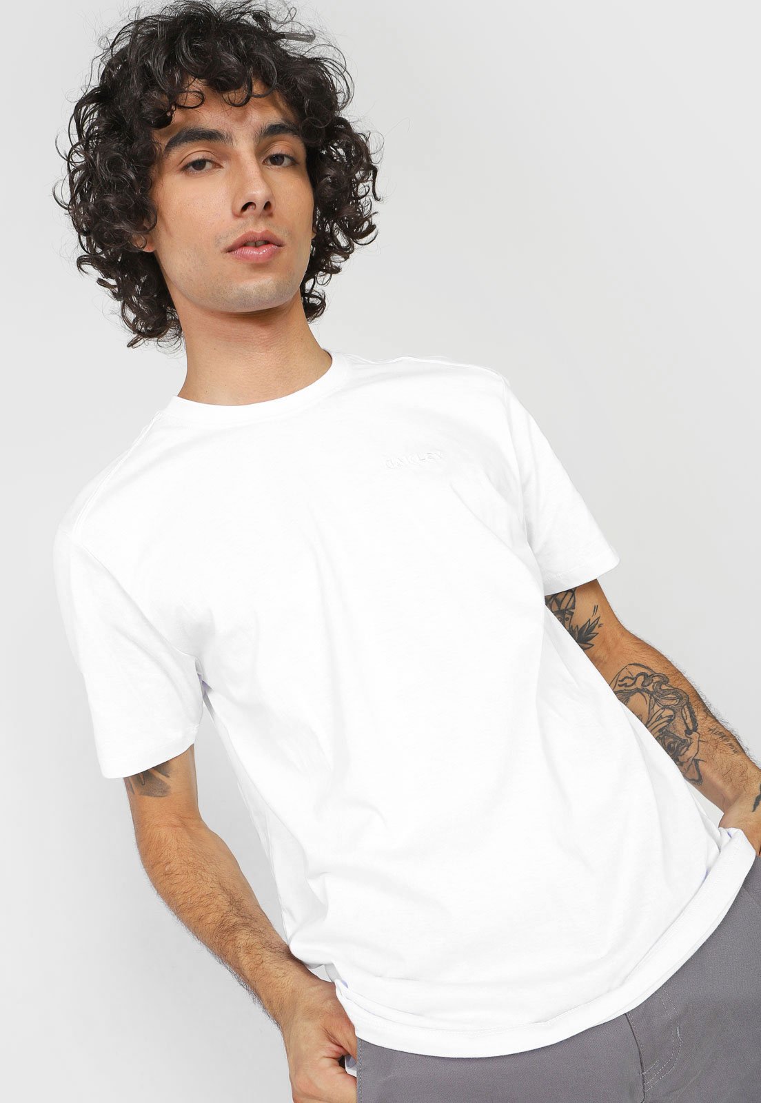 Camiseta Masculina Oakley Bark Tee Branco