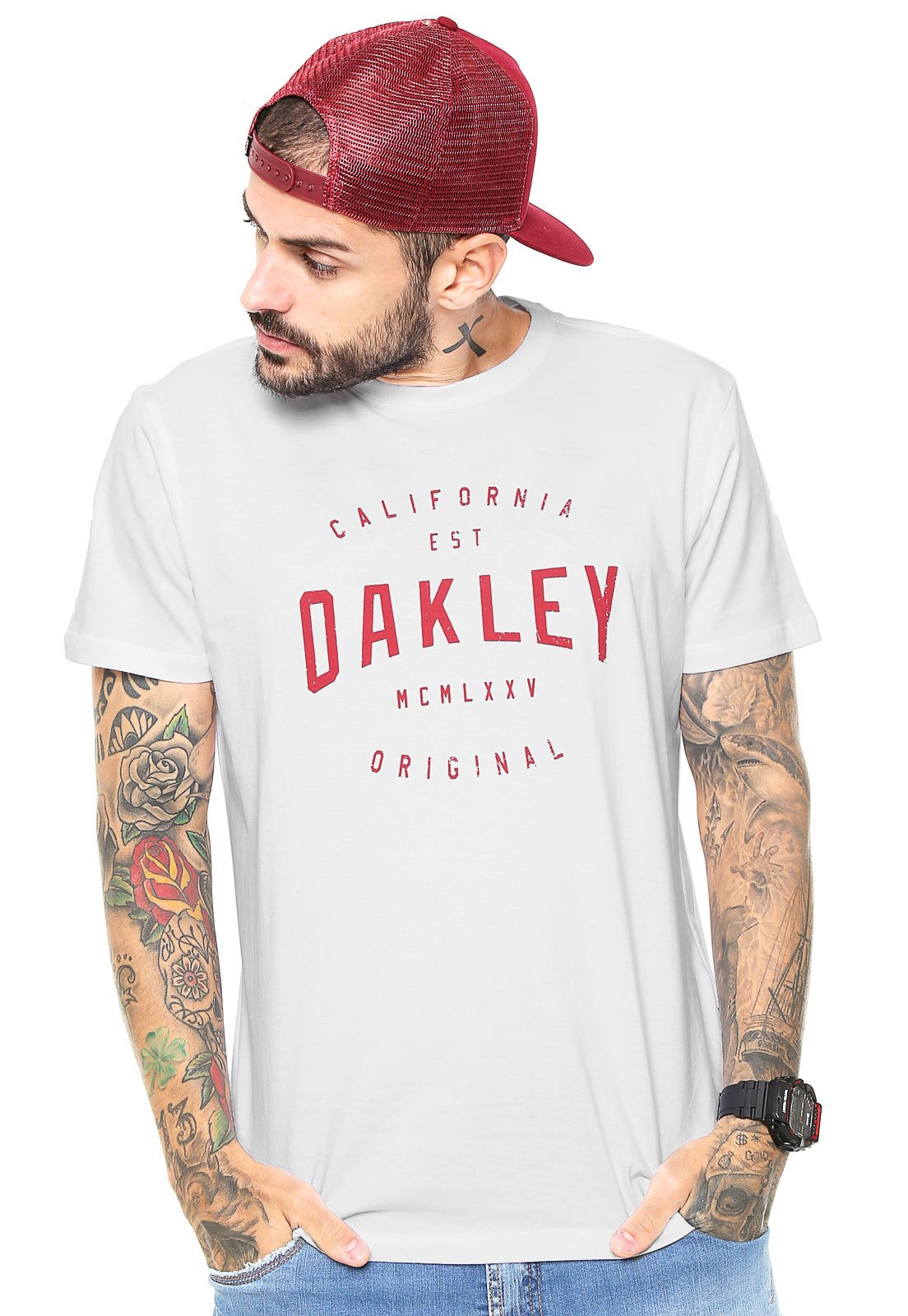 Camiseta Oakley Disruptive Tee 2.0 Vermelha - Compre Agora