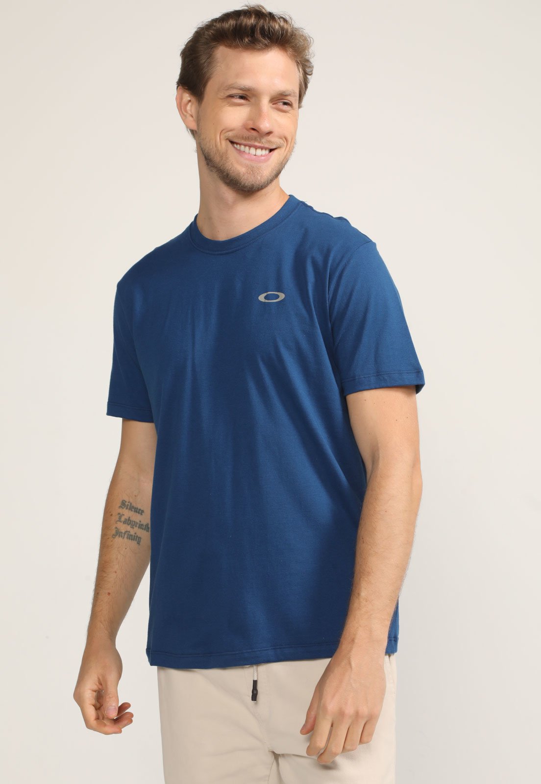 Camiseta Oakley Ellipse Frog Masculina - Azul Escuro