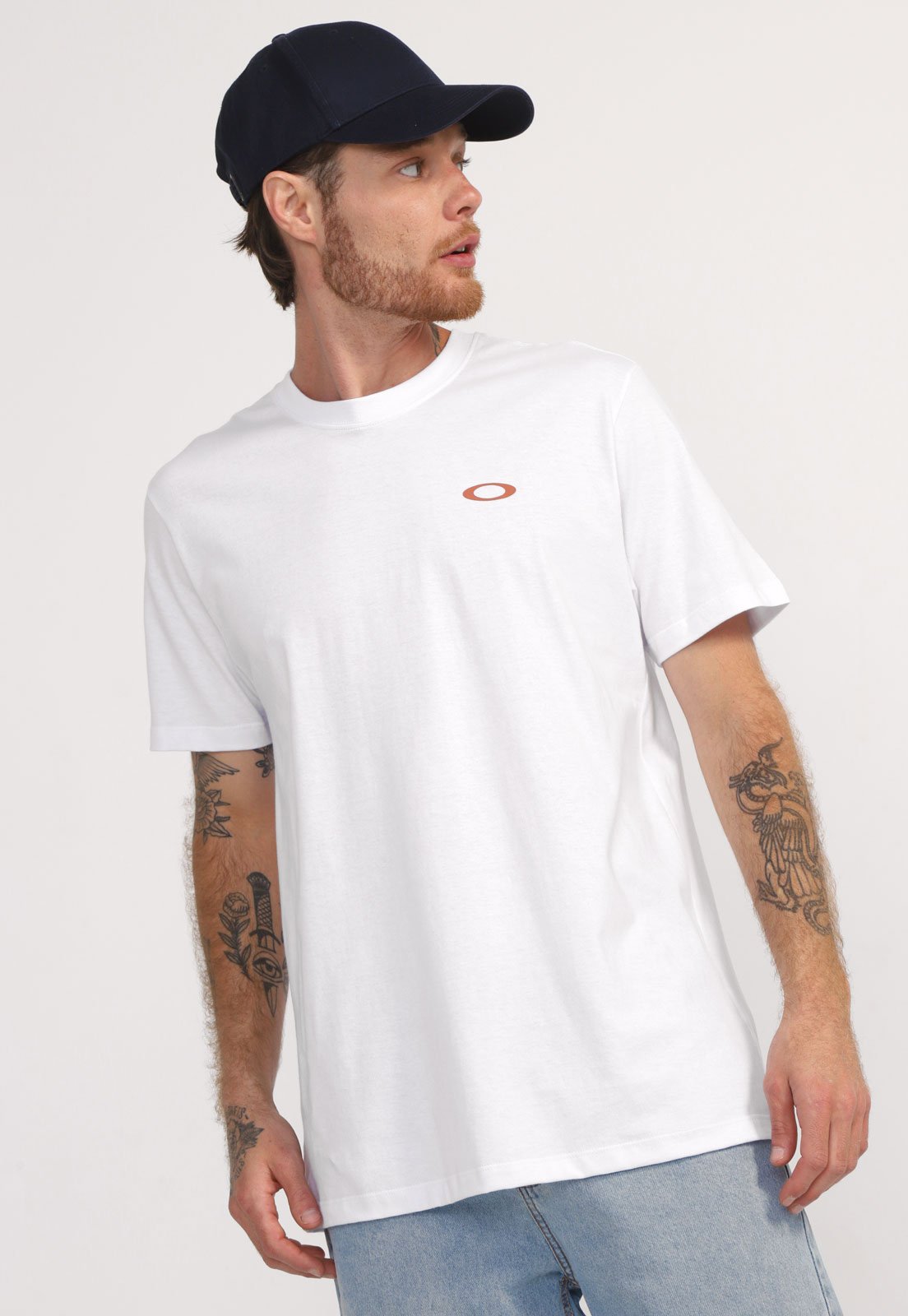 Camiseta Oakley - Branca - Refletiva - Moda Masculina