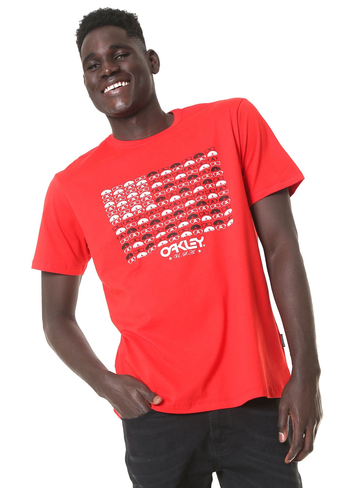 Camiseta Oakley Flag Vermelha - Compre Agora