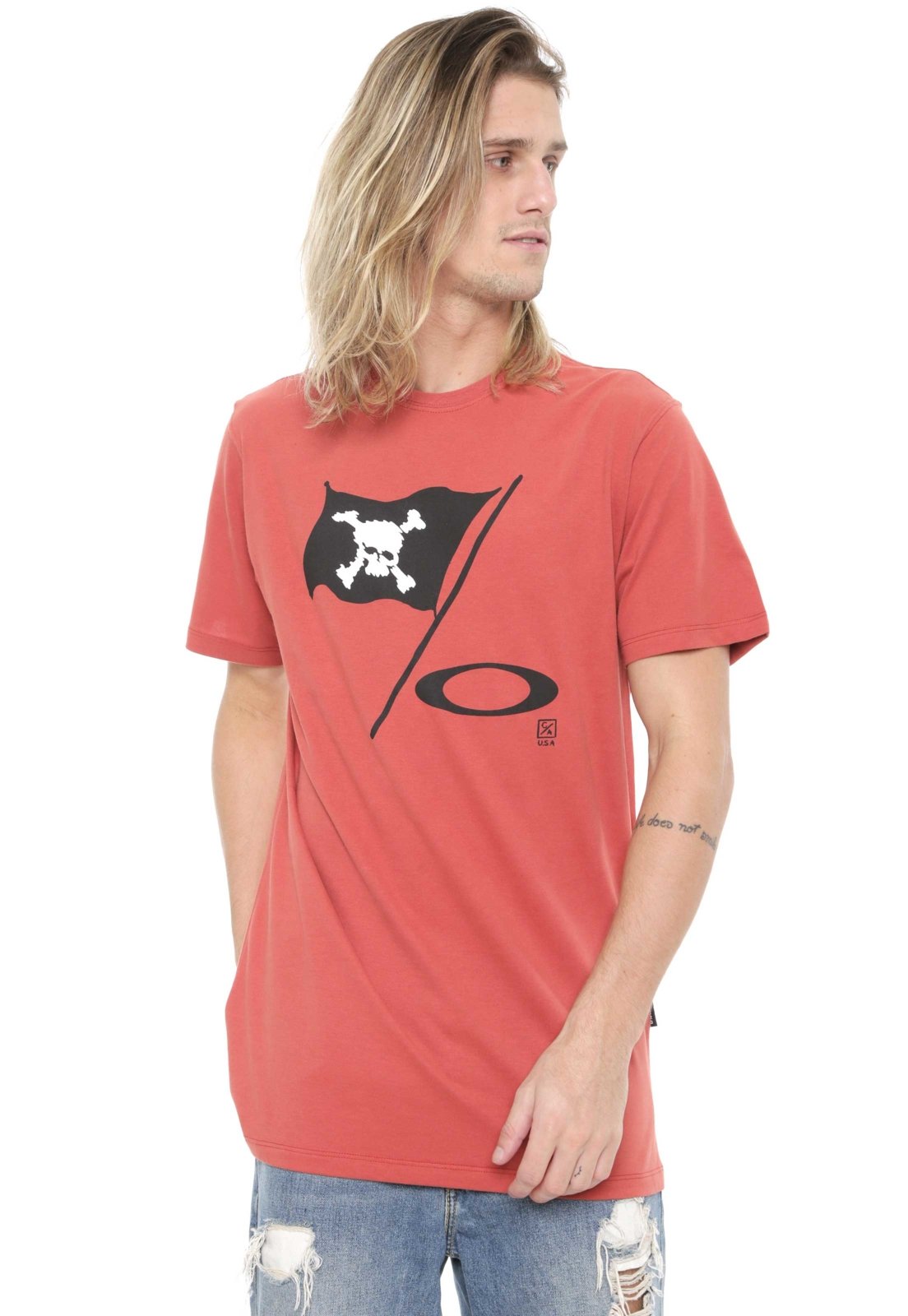 Camiseta Oakley Phantasmagoria Heather SS Vermelha - FutFanatics