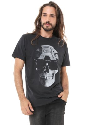 Camiseta Oakley Premium Skull Cinza - Compre Agora